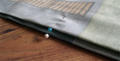 Shorten Curtains - Pin other edge